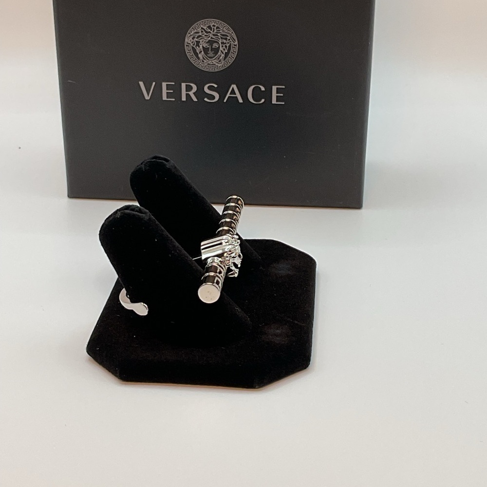 Versace Greca Logo Medusa Head Ring - Picture 7 of 9